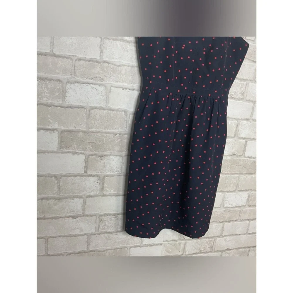 J. Crew Navy Red Polka Dot Mini Dress Size 0